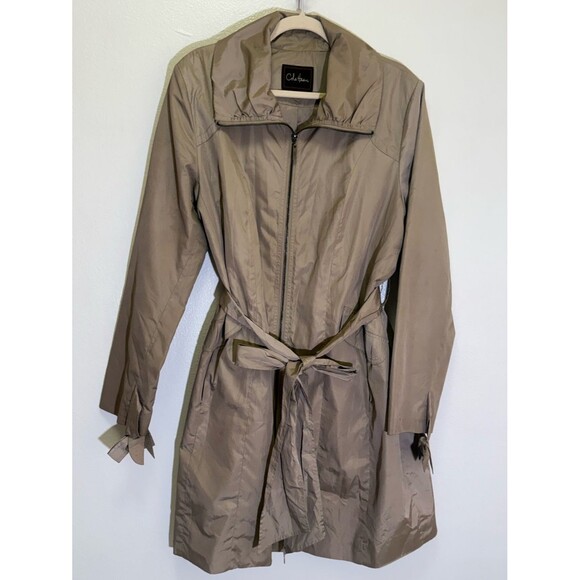 Cole Haan Jackets & Blazers - Cole Haan - Taupe Sateen Finish Trench Coat - size XL